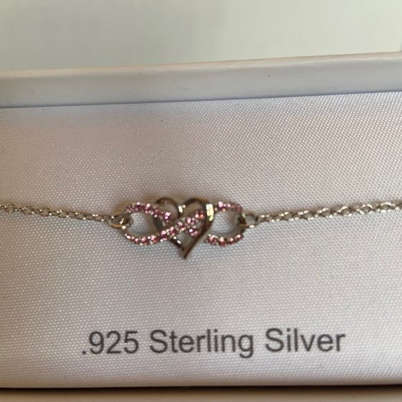 Things Remembered Bracelet w/ CZ heart & infinity - Picture 2 of 4